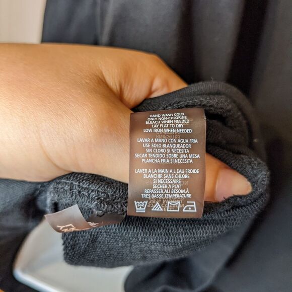 Karl LAGERFELD black ruffle sweatshirt letters Medium B1 - Picture 12 of 13